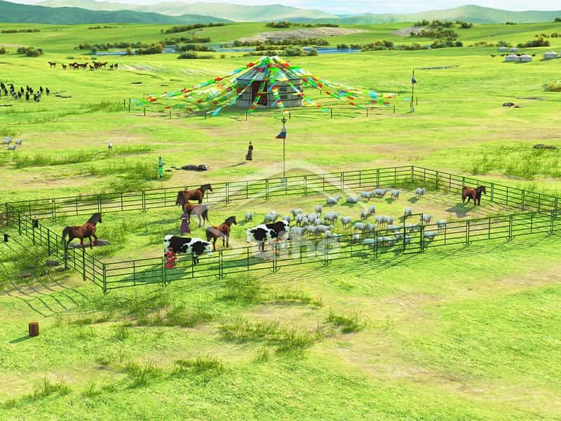 10' Corral Panel with 54 Pcs of Regular Panel & 2 Pcs of Entry Gates.