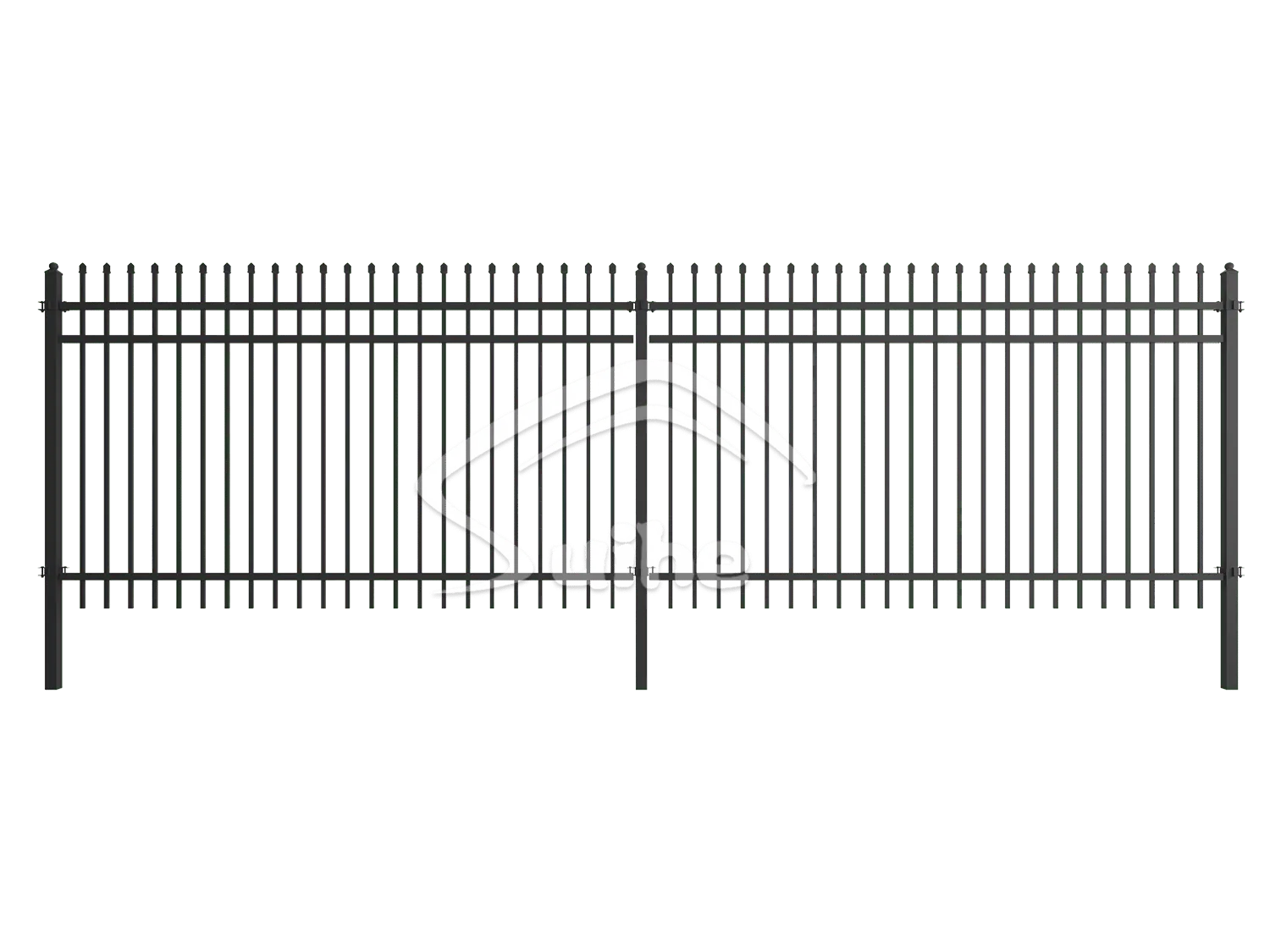 10FT-6.5FT iron fencing of 30 Pcs  Regular tube with 3 beam