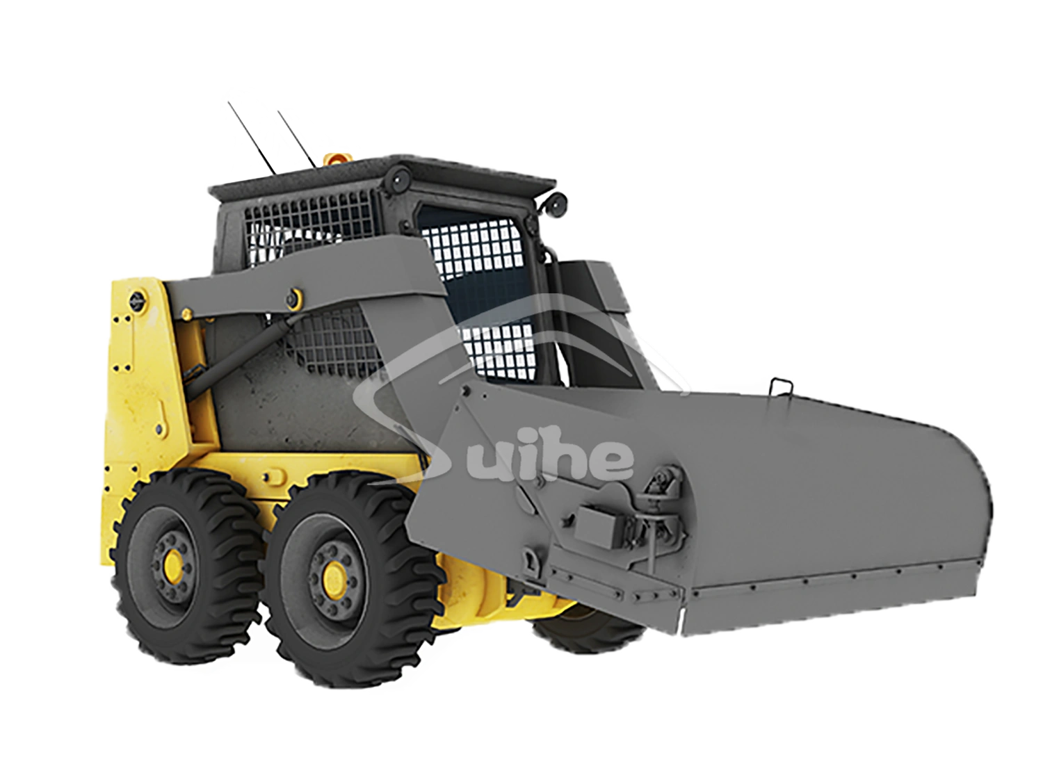 Rotary skid steer broom