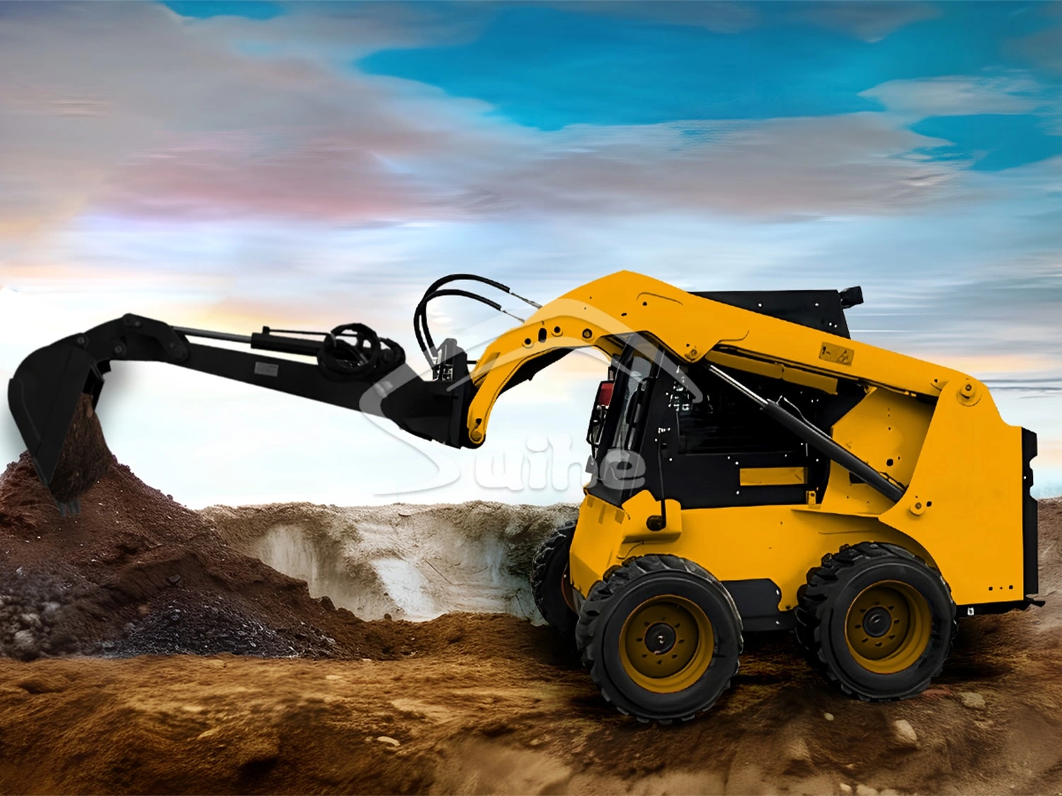 Backhoe arm