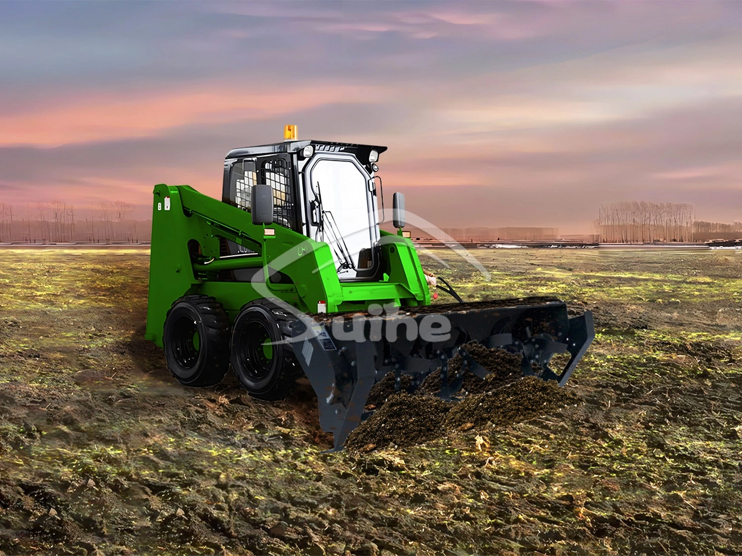 Skid steer rotary cultivator