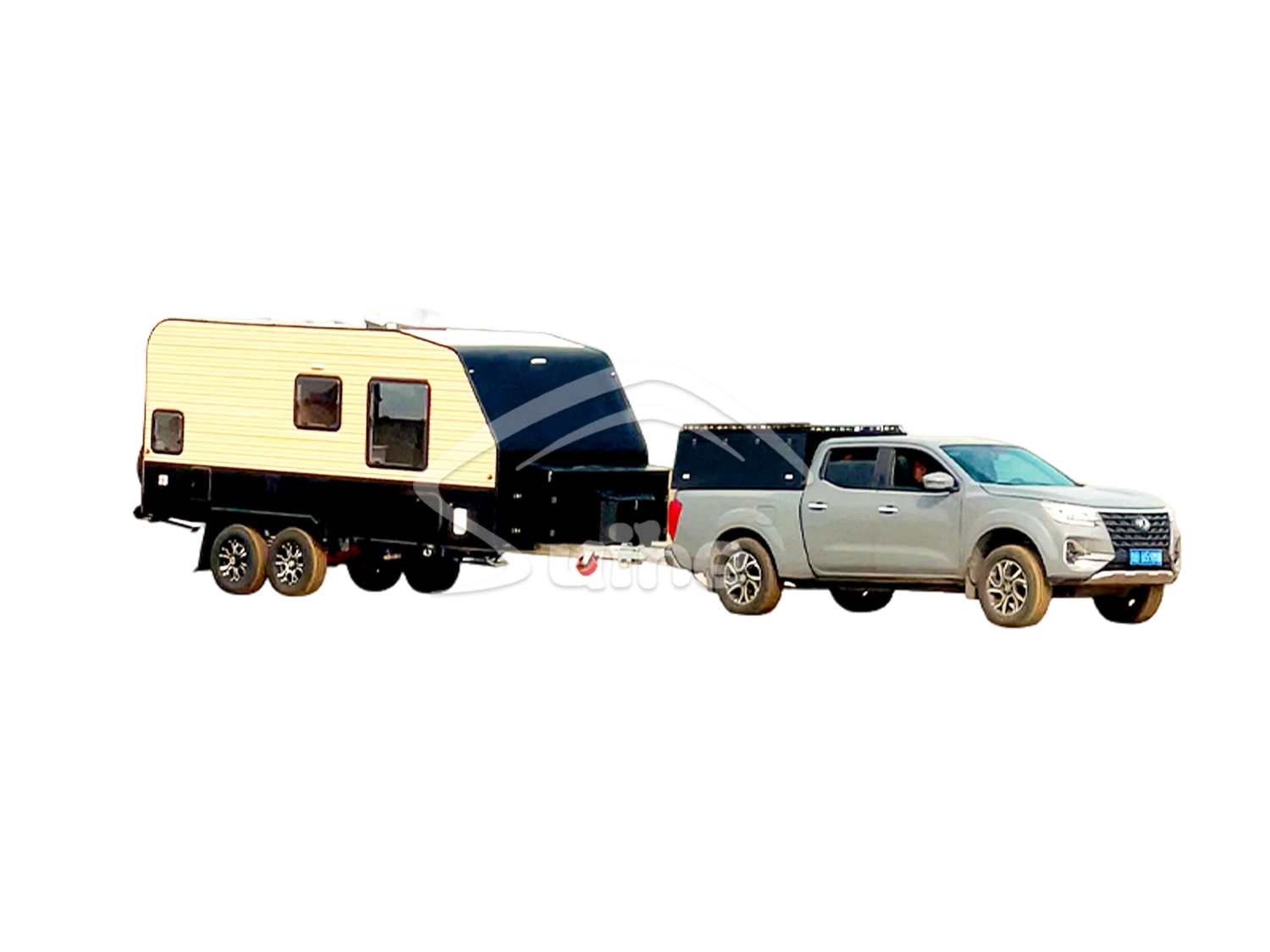 Traveling Caravan Pure Background